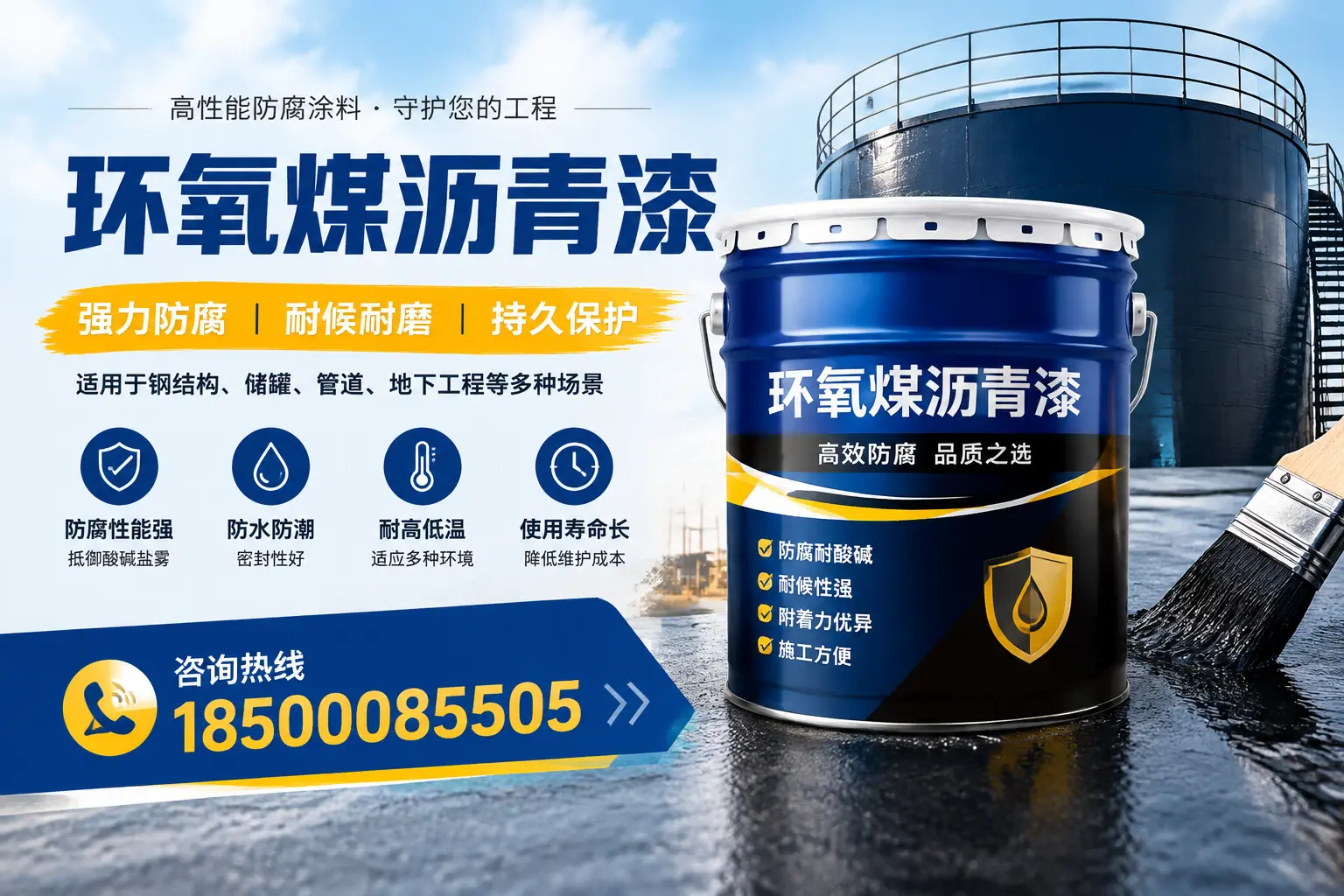 环氧煤沥青漆在工业中的应用，朝阳企业的选择